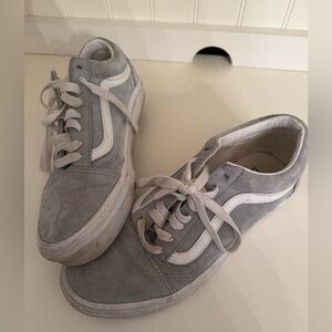 Vans Old Skool Light Blue/Gray Suede Sneakers Women’s Size 9 Men’s Size 7.5